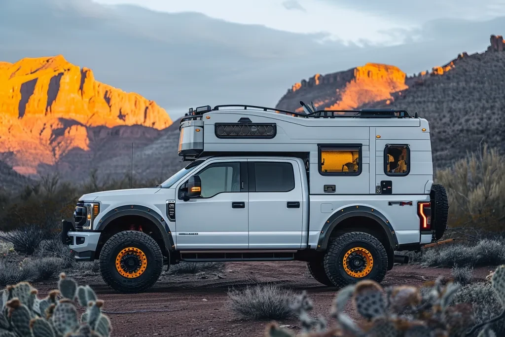 white with roof camper