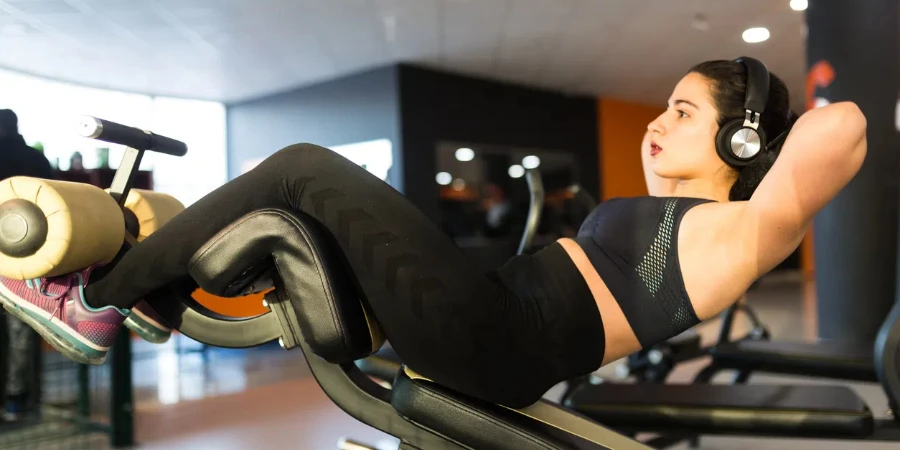 Young woman working out in the gym