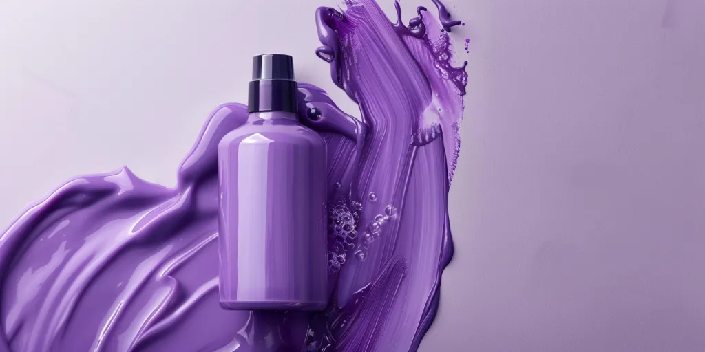 purple shampoo in a bottle