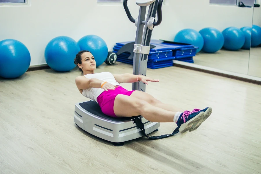 Young woman training in the gym