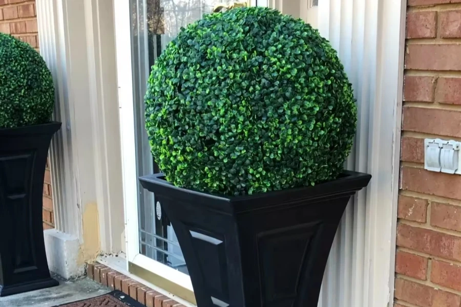 3 Layers Artificial Plant Topiary Ball Faux Boxwood Decorative Balls