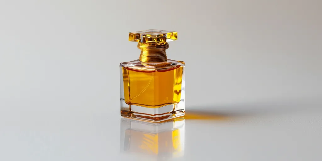 30ml glass perfume bottle with gold cap