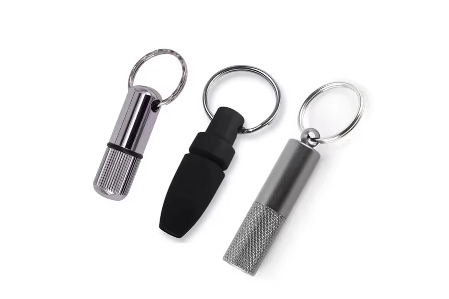 4 in 1 Custom Logo Black Plastic Sharp Blade Drill Cigar Hold Opener Cutter Key Chain Cigar Punch