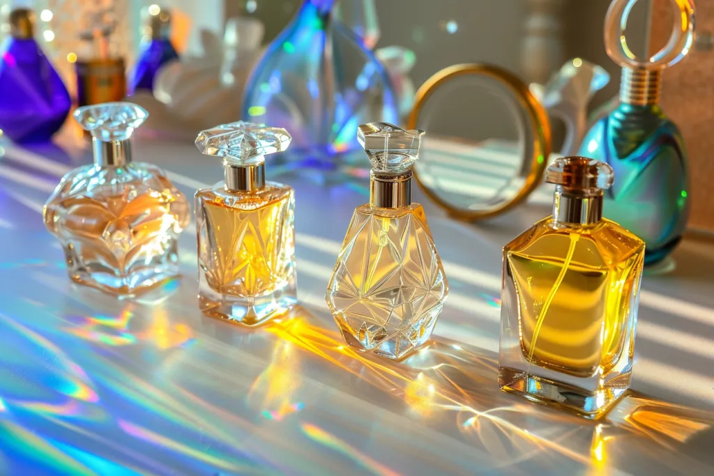 4 perfume bottles