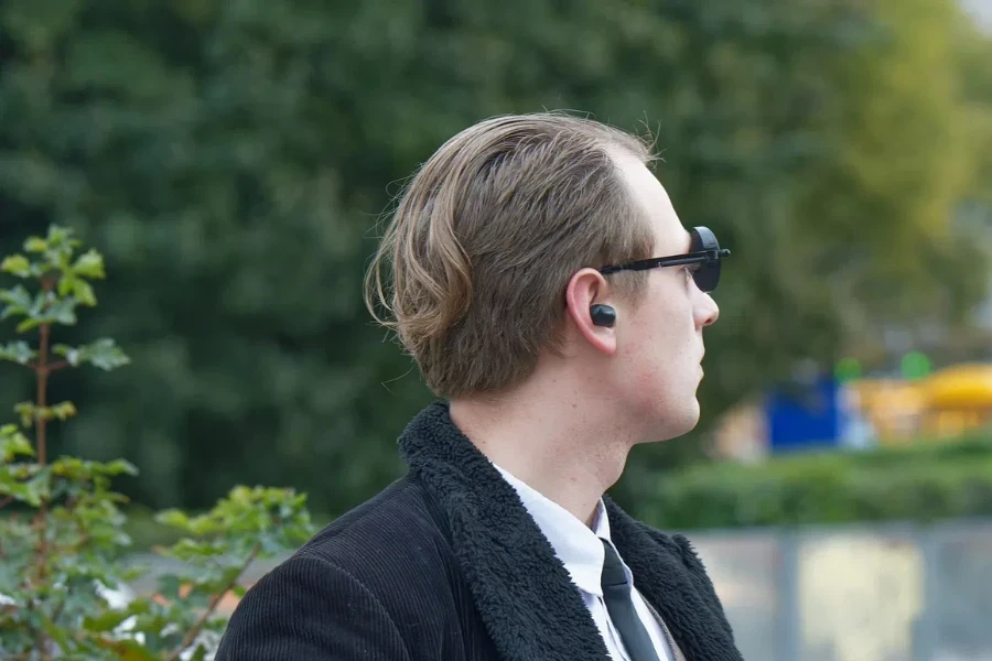 A man wearing True Wireless Earbuds