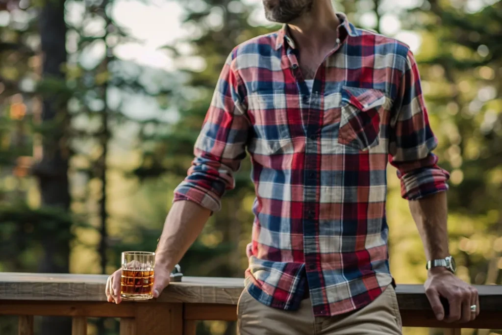 A man wearing a Red