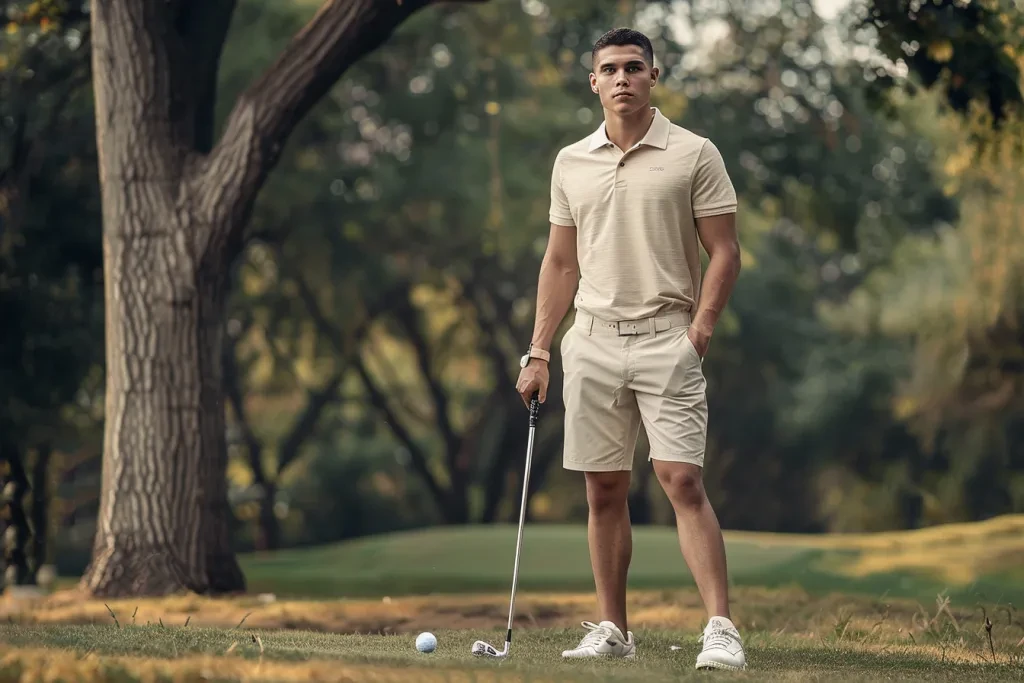 A man wearing white shoes