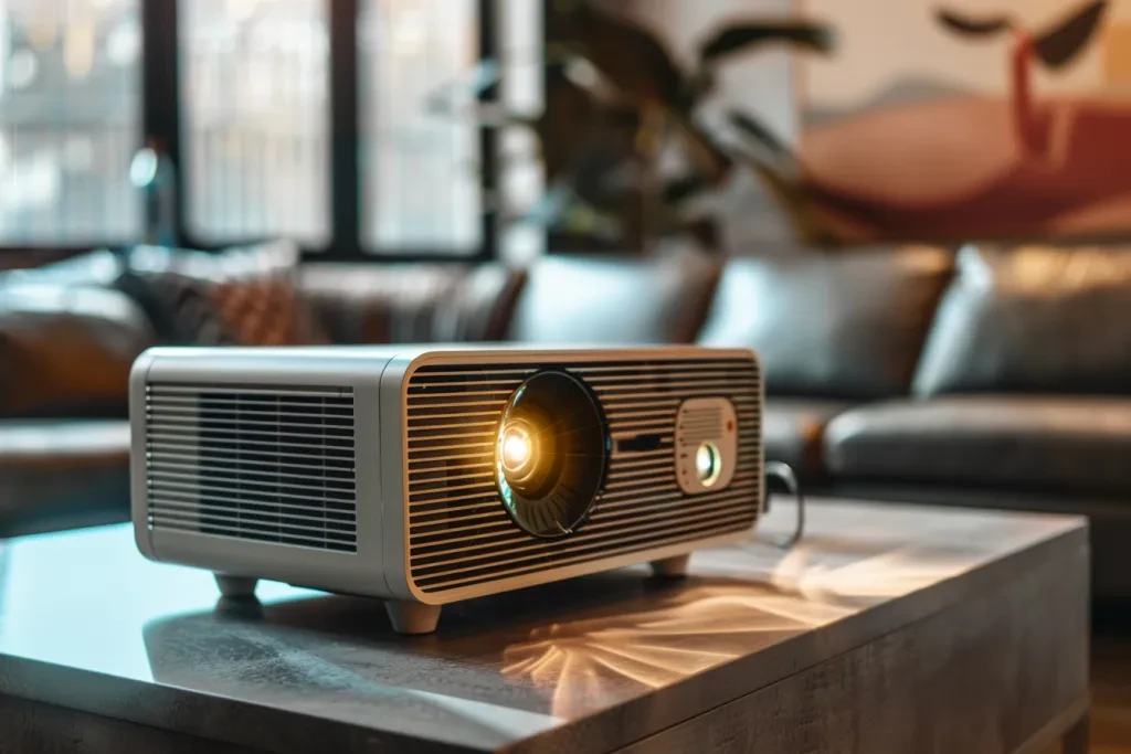 A projector with a touch screen