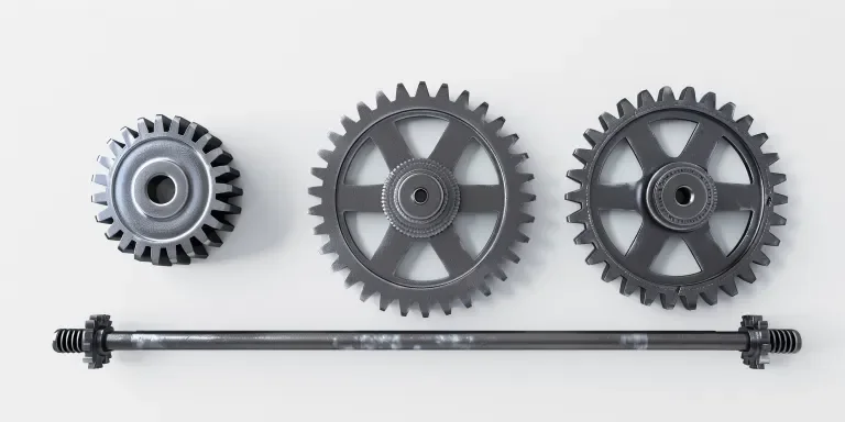 A simple gear on a white background