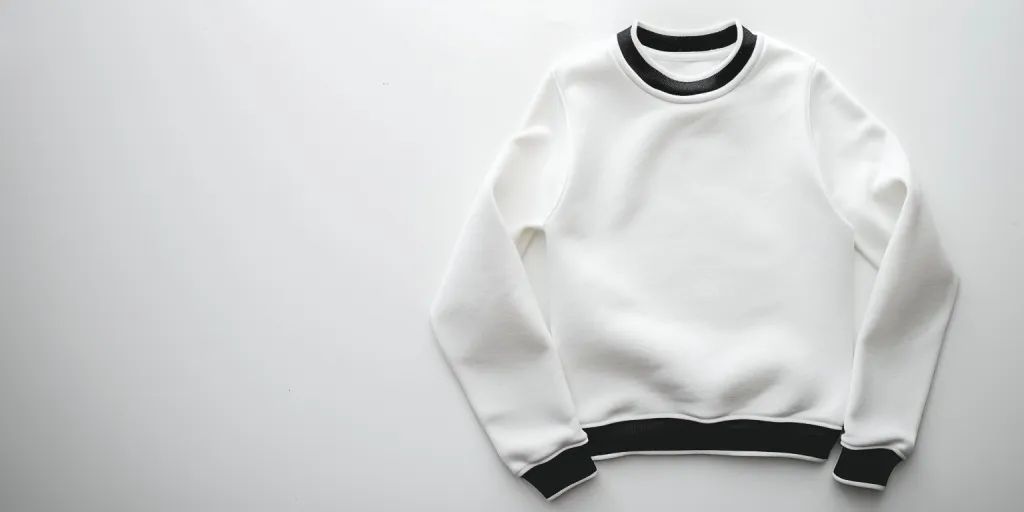 A white sweater with round neck