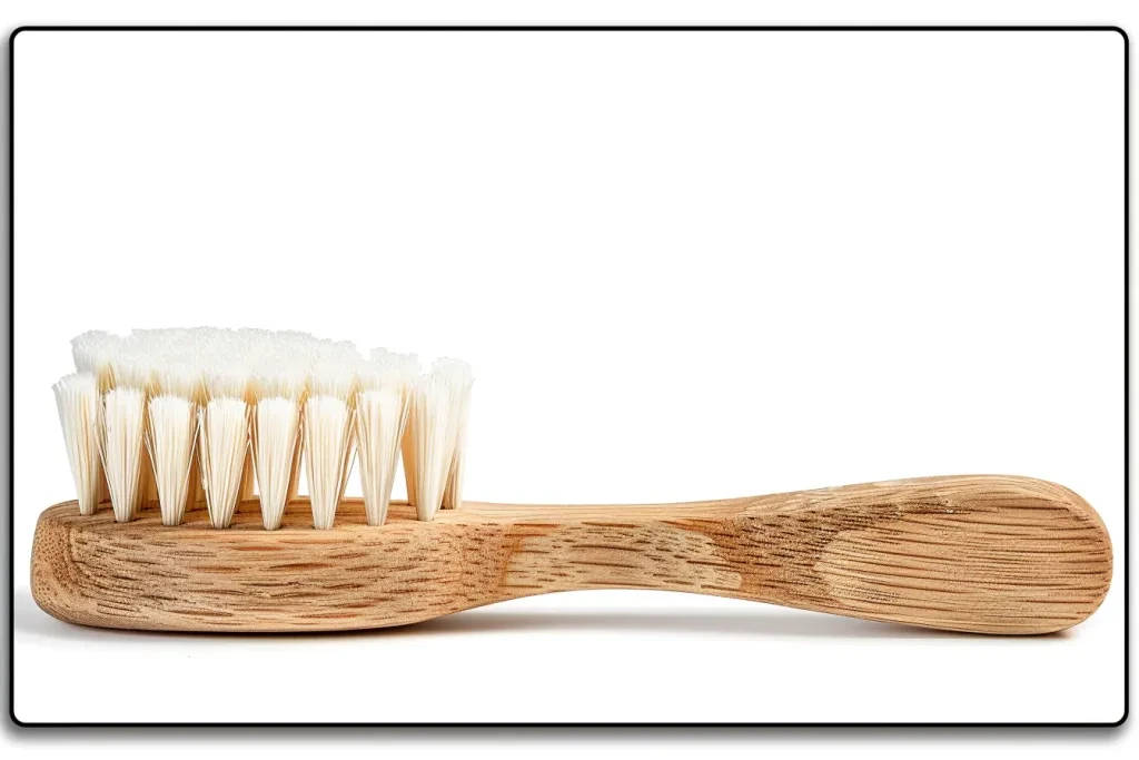 A wooden nail brush