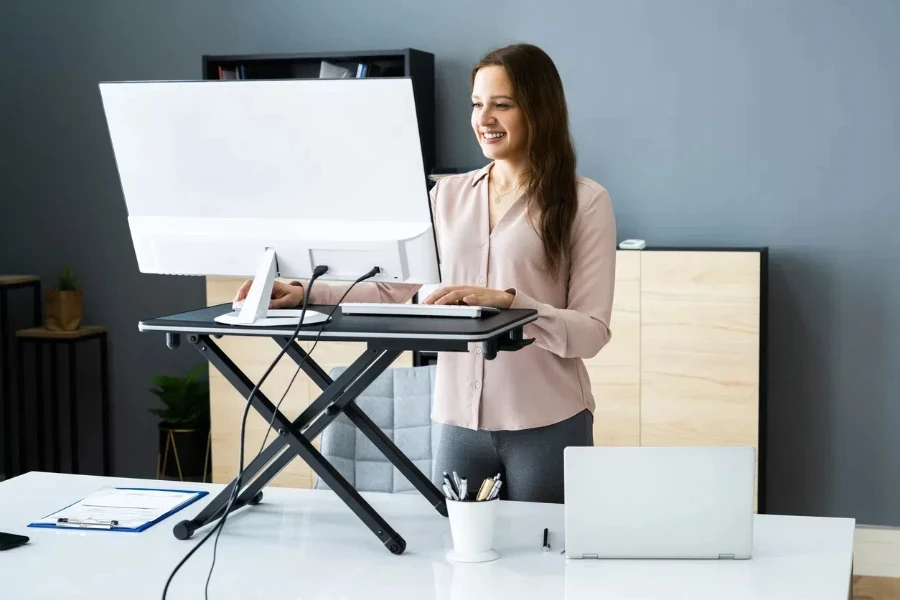 Adjustable Height Desk Stand