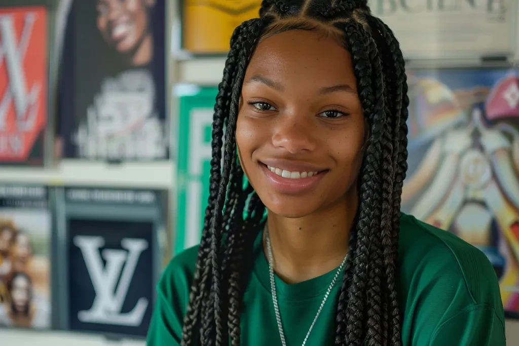 African American high school girl