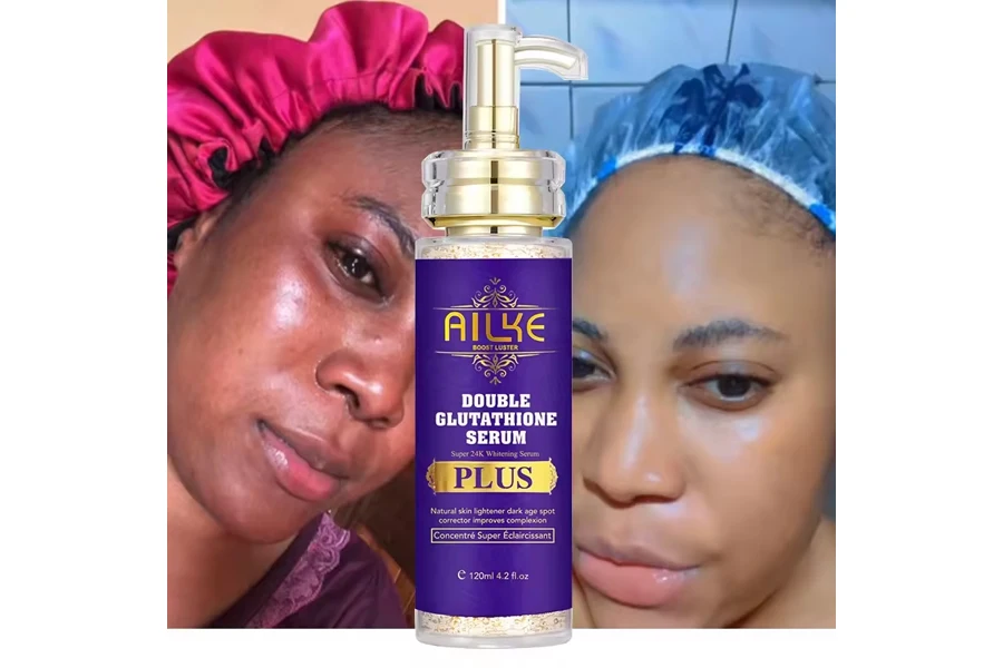 Ailke 3 Ingredients Repairing Hyaluronic Acid Nicotinamide 24K Gold Pigmentation Removal Brightening Serum For Face And Body