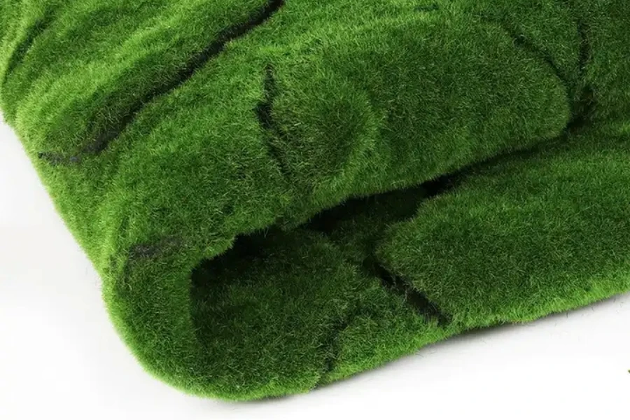 Artificial green moss turf wall