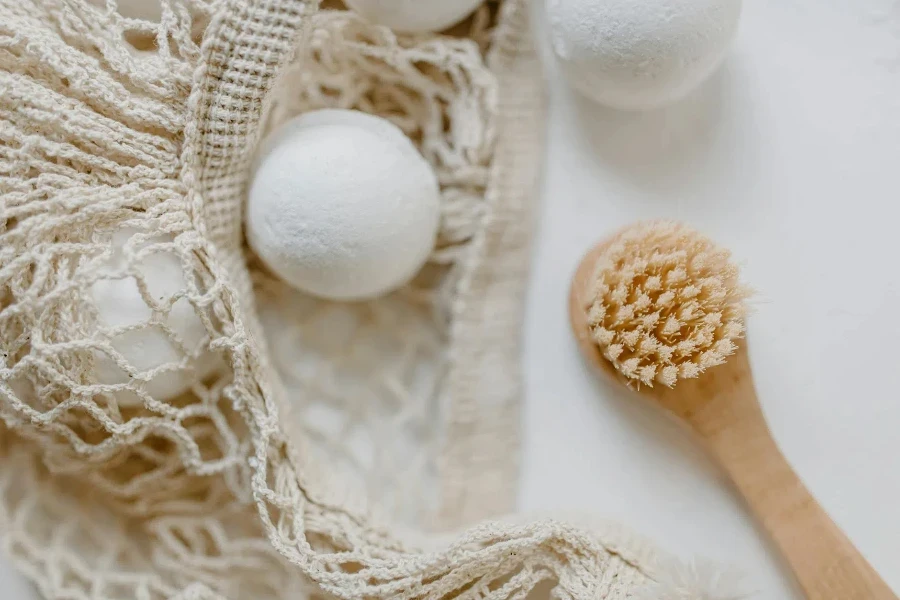 Bath Bomb Beside a Body Scrub