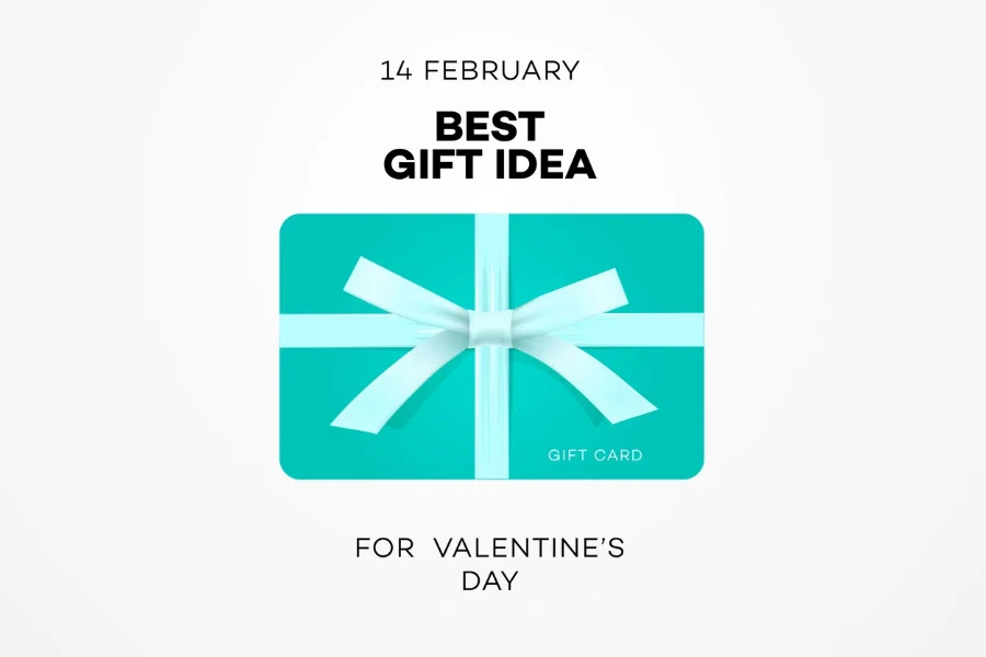 Best gift idea web banner for Valentines day, gift certificate