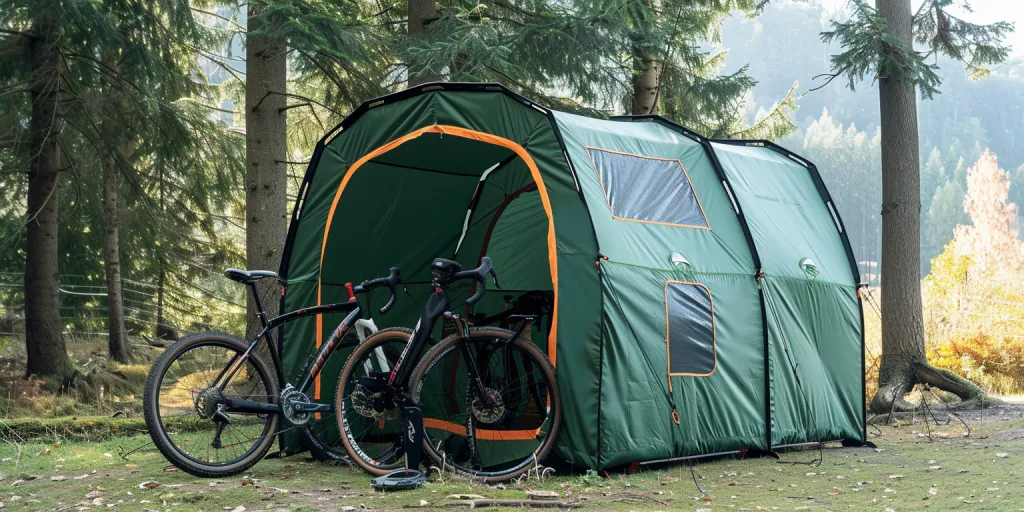 Fietsruimte fietsenstalling tent