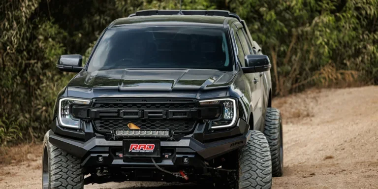 Black 4x4 Ford Driving Off Road