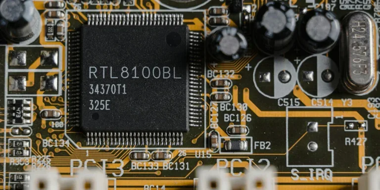 Black and Yellow Computer Motherboard