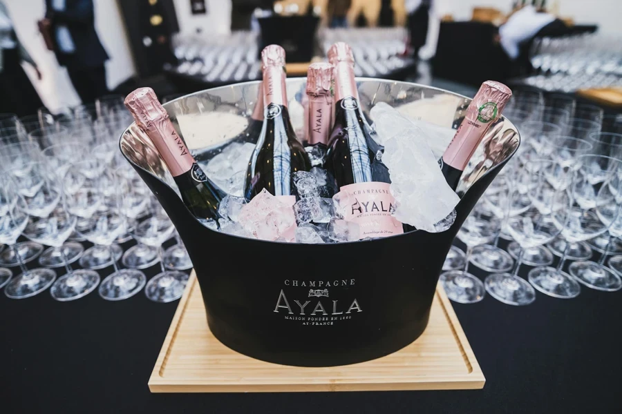 Champagne Bottles in an Ice Bucket