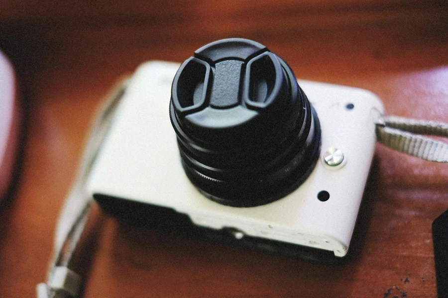 Close-Up Photo of a Camera with a Lens Cover