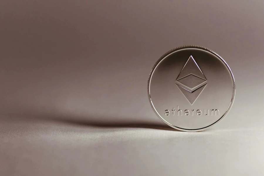 Close Up of Etheroum Crypto Currency Coin