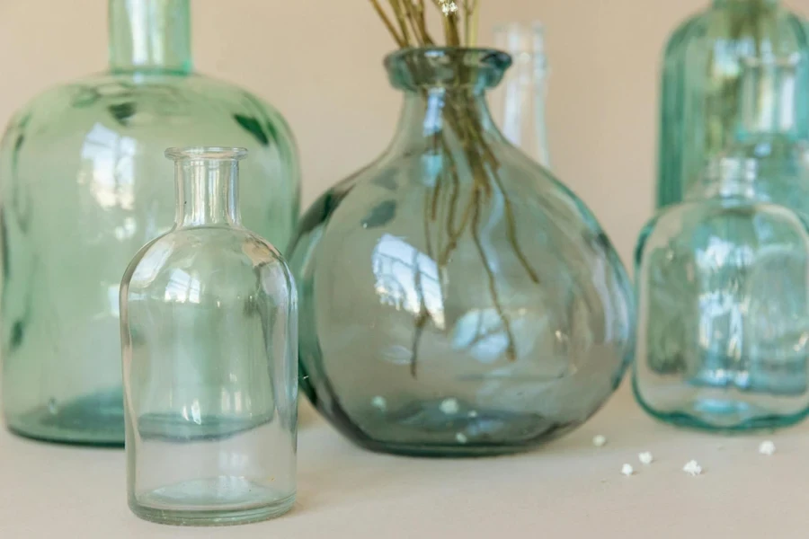 Close up of Glass Vases