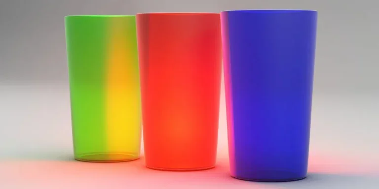 Colored plastic cups