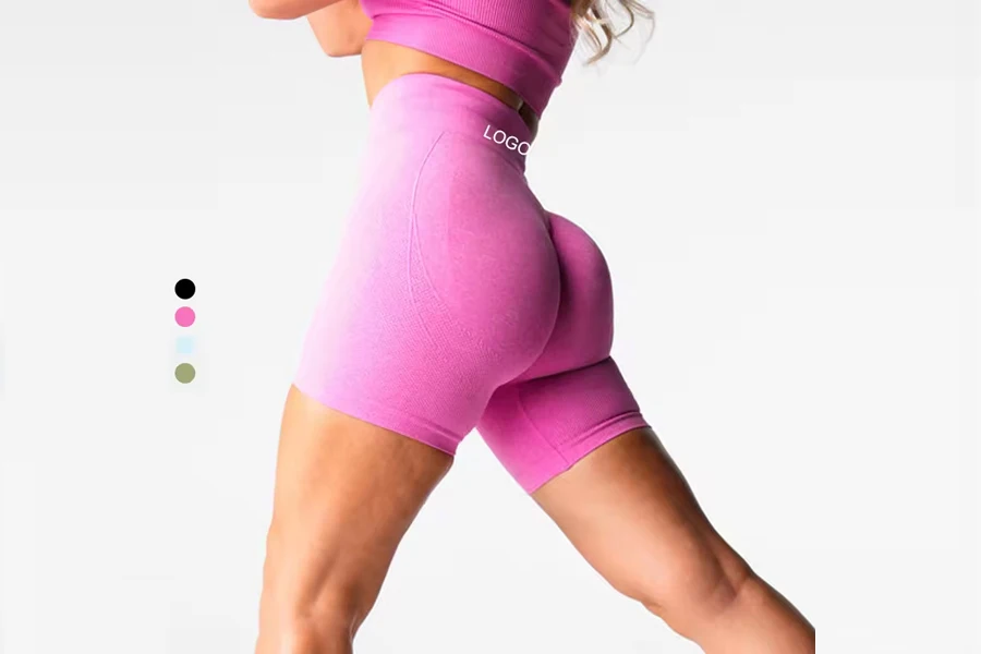 Custom LOGO Brand High Quality Women Lift Gym Sport Fitness Workout Yoga Shorts Tight Leggings Short For Women