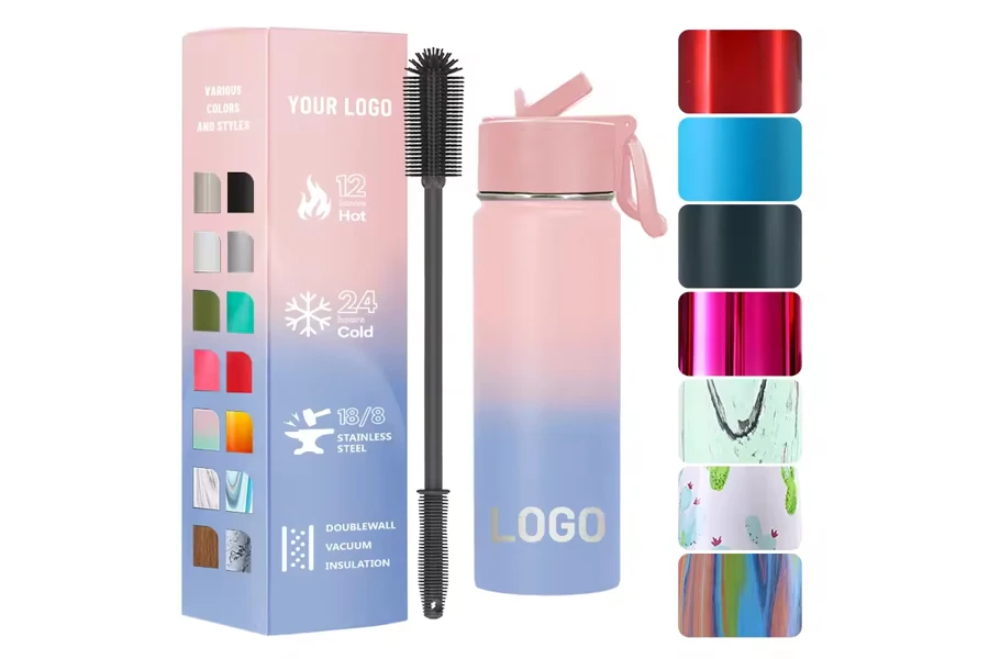 ECO-friendly Kids Insulated Water Bottle 500 ml Double Wall Vacuum Flask Stainless Steel Travel Thermos Bottle for Kids School