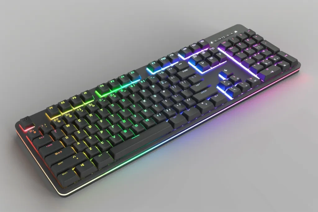 Gaming keyboard with backlight