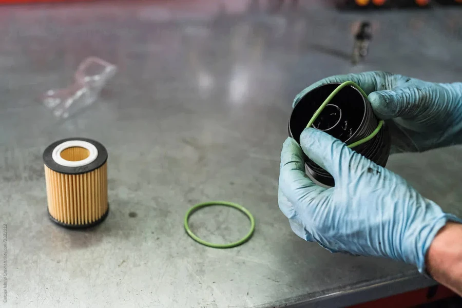 Replacing an oil filter is a straightforward process.