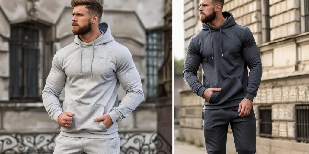 I want to design men's tracksuits for fitness in gray color