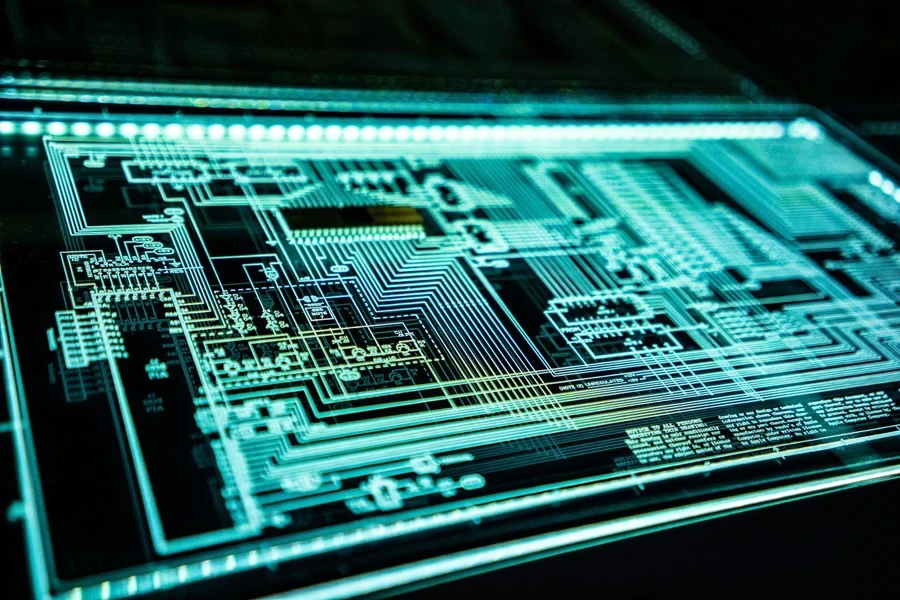 Illustrated of an illuminated data chip