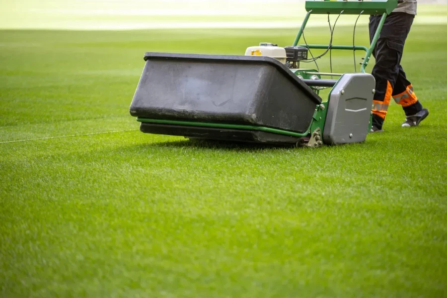 Maintenance of the lush green football field