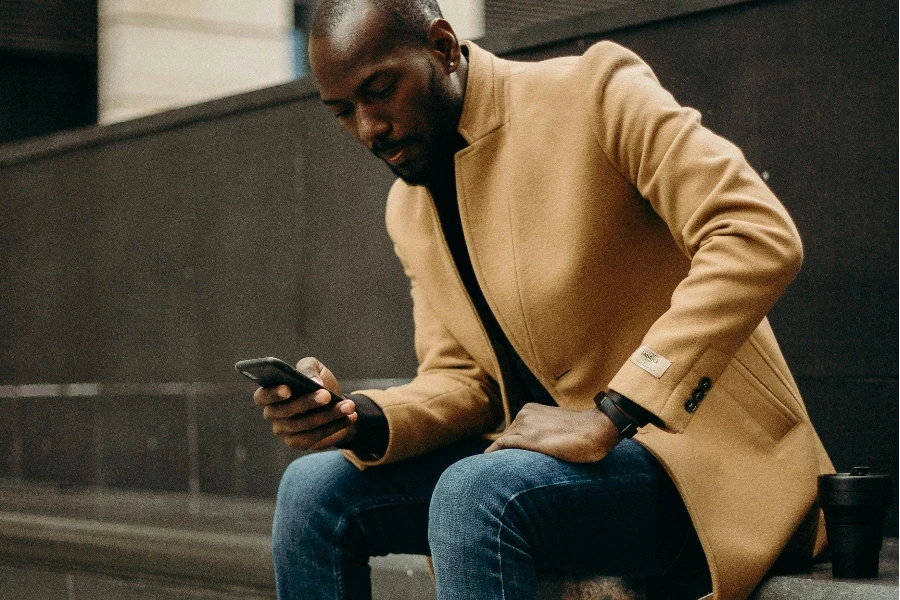 Man Sitting on Bench