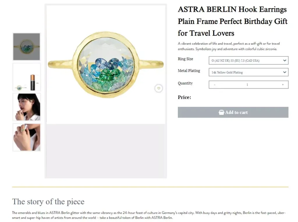 Mastering jewelry marketing: storytelling example from ASTRA Berlin