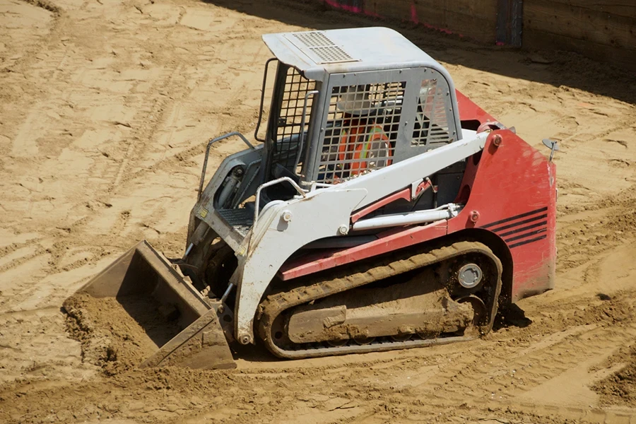 Mini Excavator on Construction Site