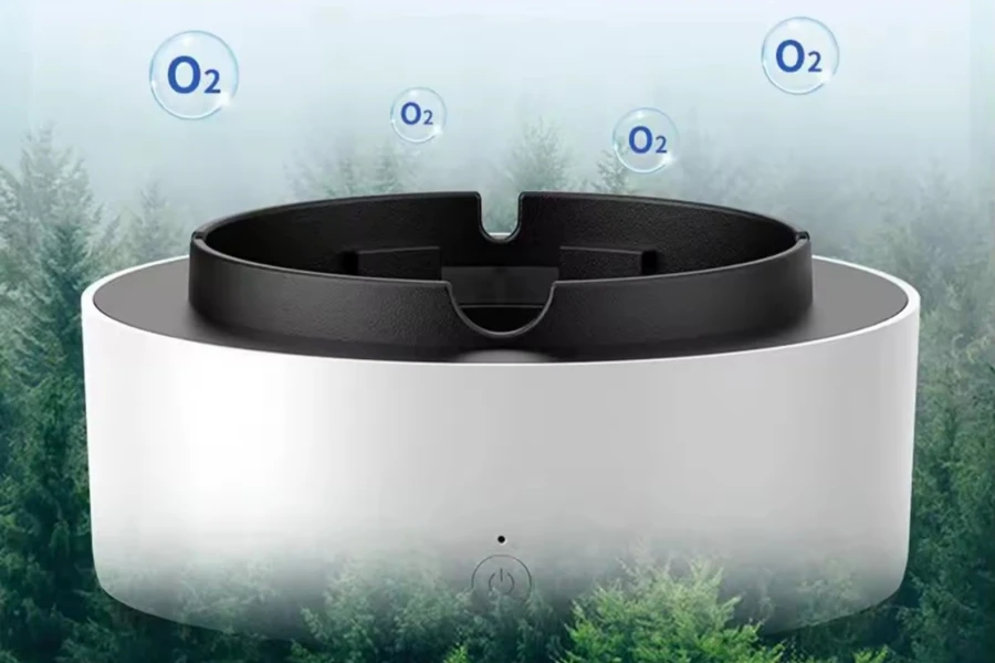 Multi-Purpose Ashtray with Air Purifier for Filtering Second-Hand Smoke Cigarettes