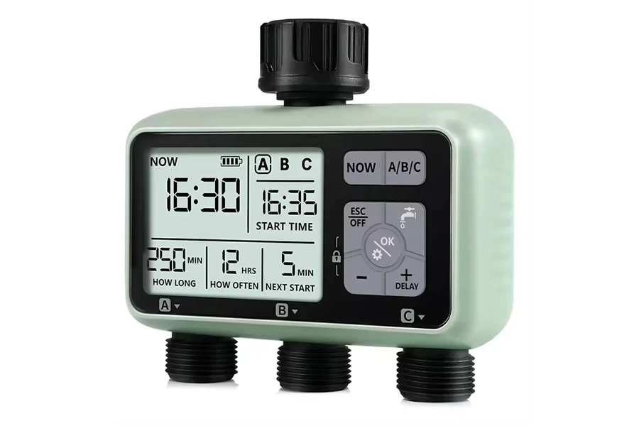 New Design Garden Electronic Automatic Three Zone Water Timer Watering Irrigation System HCT-378