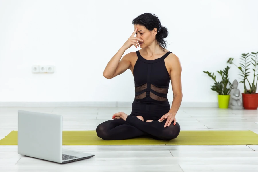 Online yoga lesson