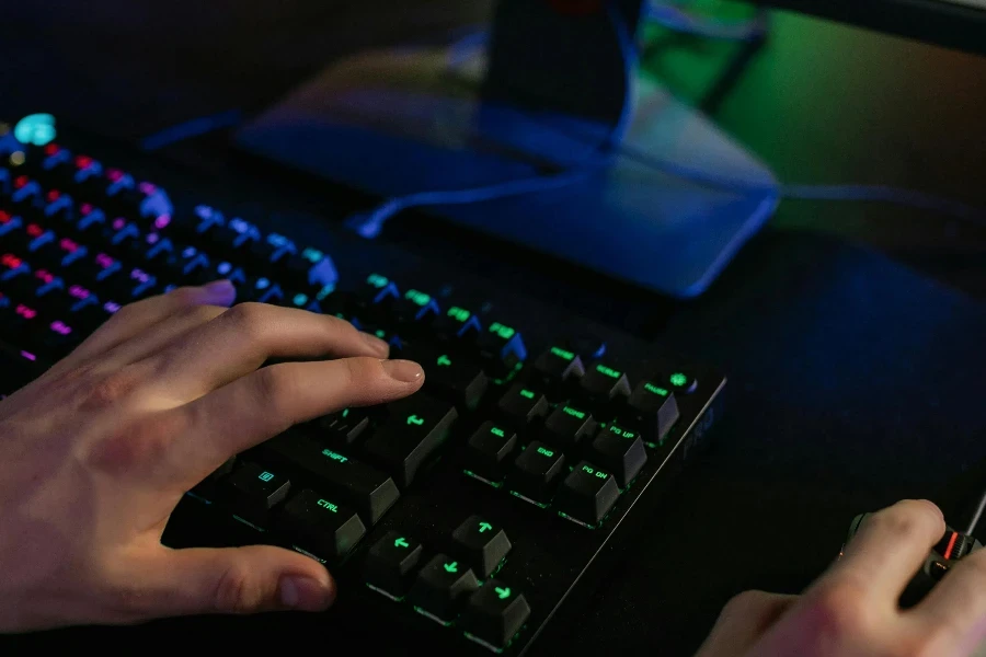 Person Using Black Computer Keyboard by Alena Darmel