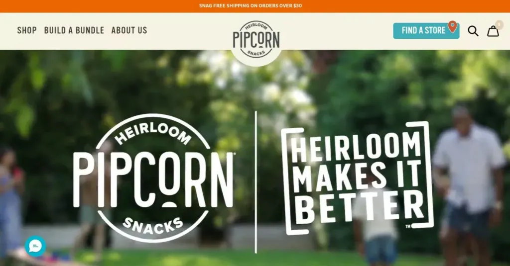 Pipcorn Shopify store