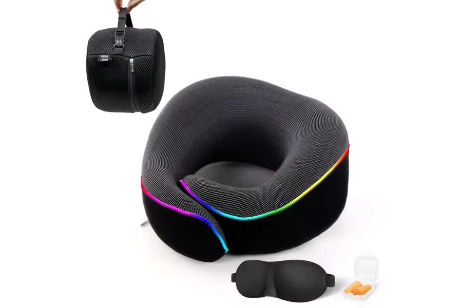 Portable 360-Degree U-Shape Travel Neck Pillow Support for Travel Memory Foam Airplane Pillow