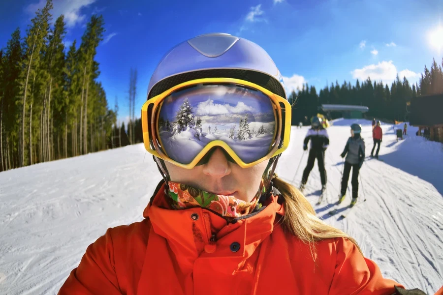 Portrait of woman in Carpathian Mountains, Bukovel