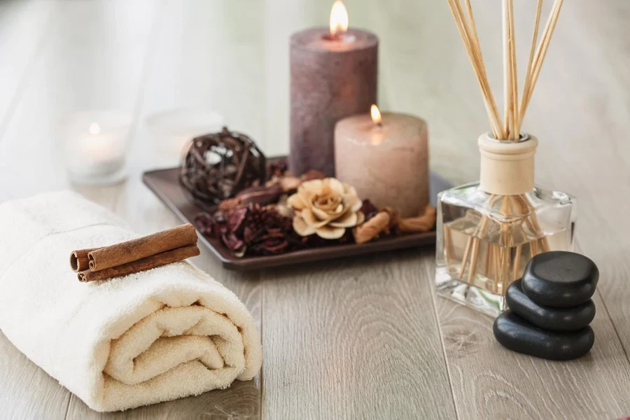 Reed Diffuser Sets displayed on a wooden table