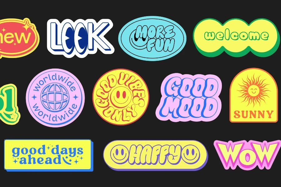 Set-Of-Cool-Y2k-Stickers-Vector-Design.-Collection-Of-Pop-Art-Patches