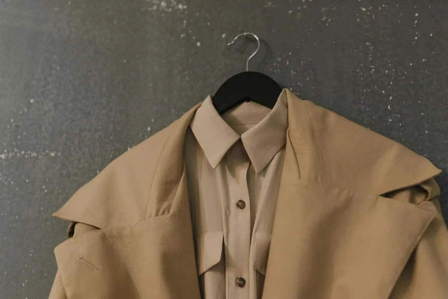 Shirt and Coat on Cloth Hanger