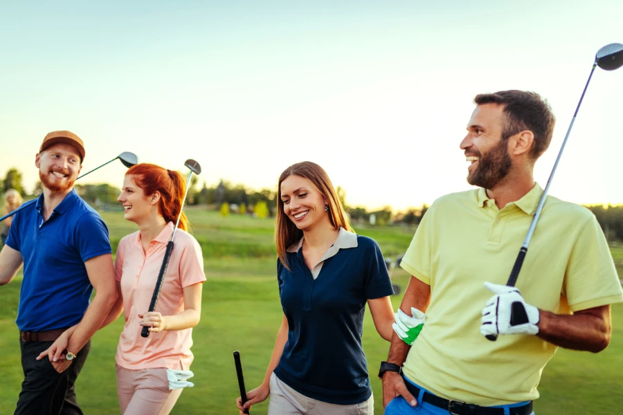 Shot of people on a golf course